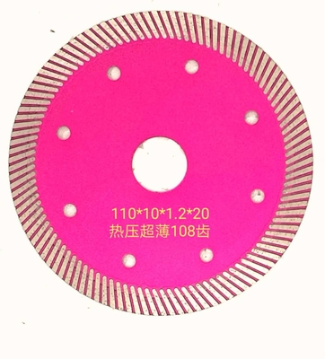 4 pulgadas ((105mm) de azulejos de turbo cuchilla de diamante cerámica de corte de disco cuchilla para cortar azulejos de fibra de vidrio cerámica