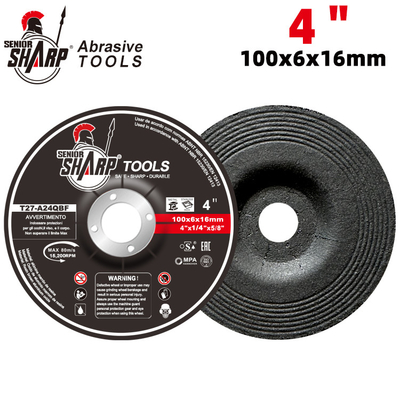 Rueda de molienda 4 pulgadas Abrasivos Óxido de aluminio Rueda de molienda de calidad para metal y acero inoxidable