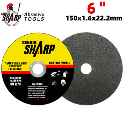 Disco de molienda abrasivo de alta calidad de 150 mm 6 pulgadas para corte de metal inoxidable