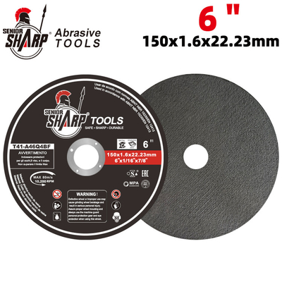 Disco de molienda abrasivo de alta calidad de 150 mm 6 pulgadas para corte de metal inoxidable