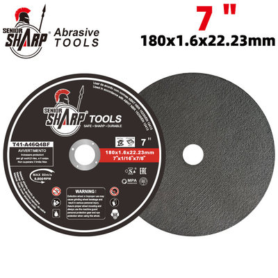 China 7 pulgadas 180x1.6x22.2mm Disco de corte abrasivo Disco de corte para acero inoxidable